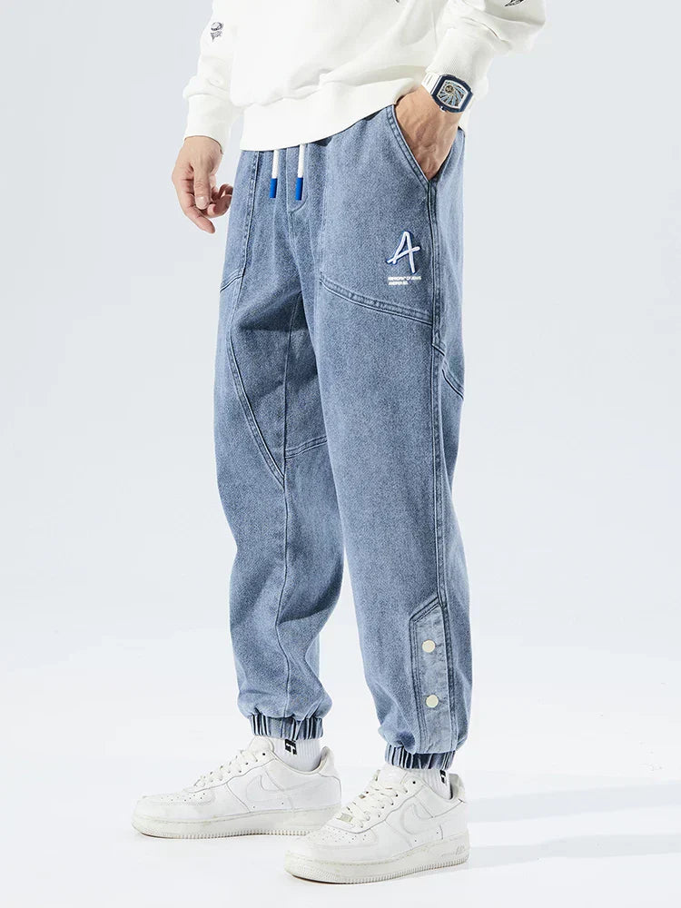 Jean homme taille élastique - Bleu