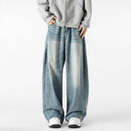 Jean Large et Stylé pour Hommes – Pantalon Décontracté en Denim - Bleu clair