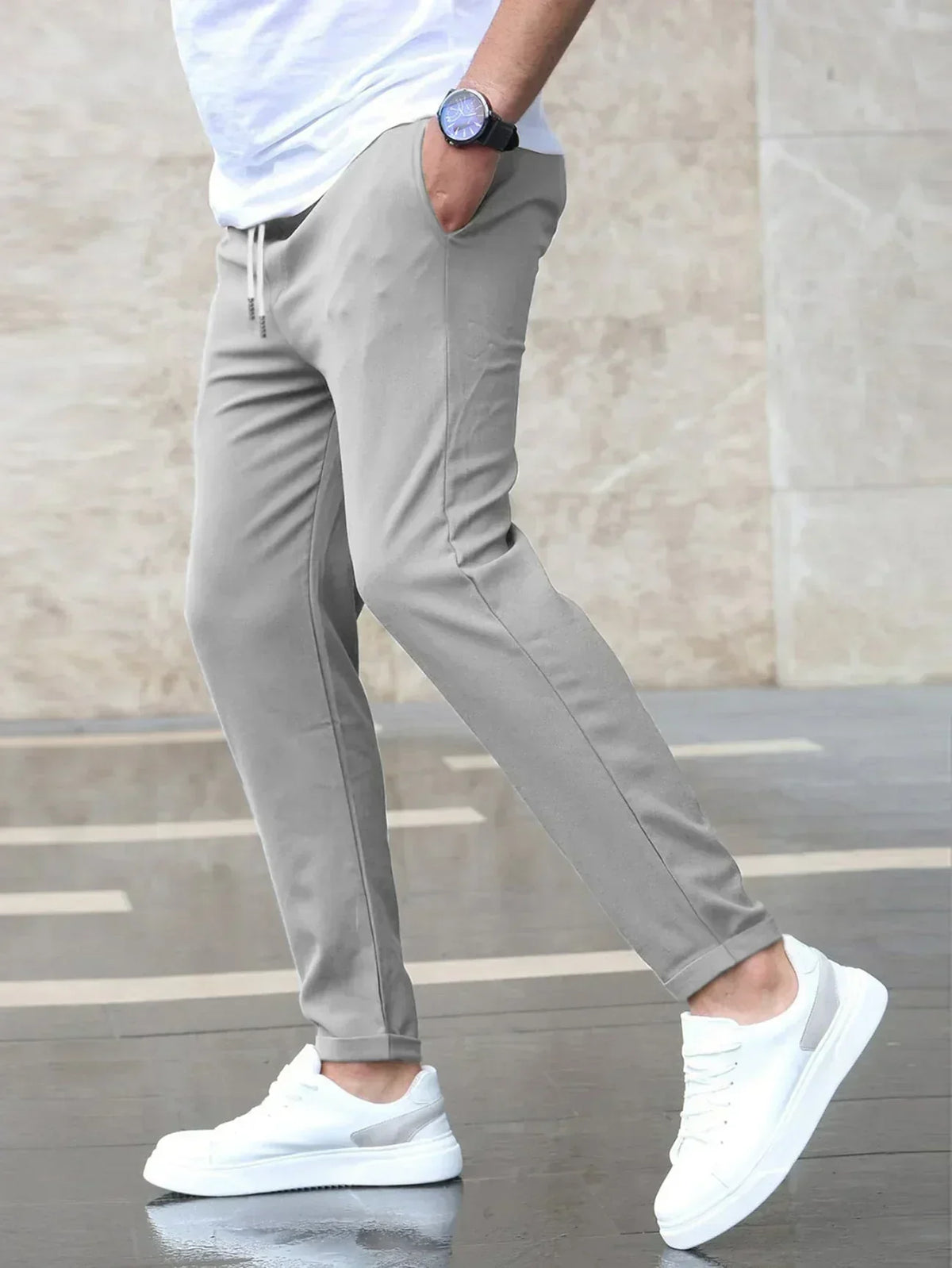 Jogging Slim Fit Premium Homme – Pantalon Décontracté Ajusté à Cordon - image 2