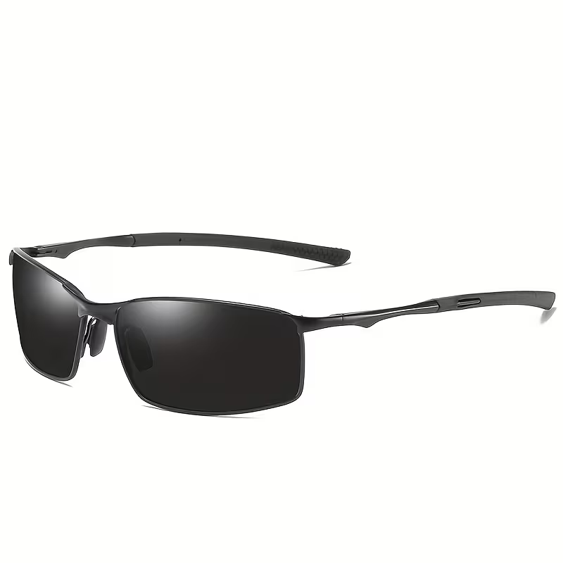 Lunettes de soleil homme à monture fine - Noir