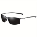 Lunettes de soleil homme à monture fine - Noir canon