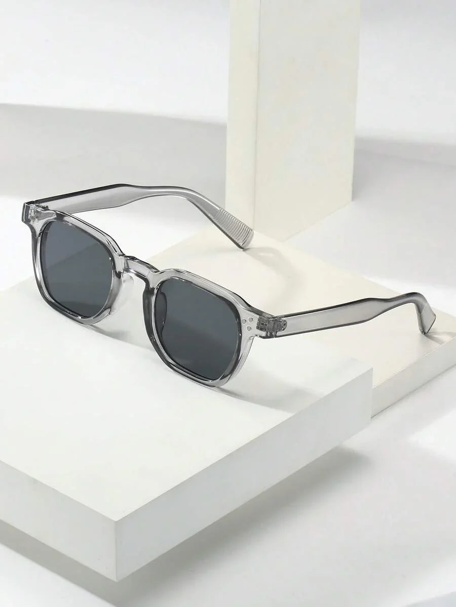 Lunettes de soleil homme à monture octogonale - Gris