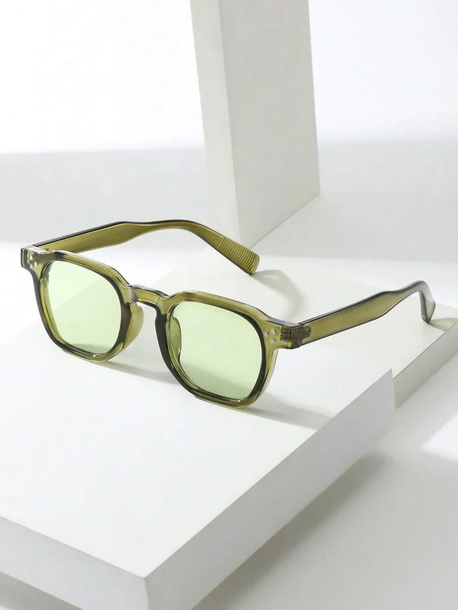 Lunettes de soleil homme à monture octogonale - Vert