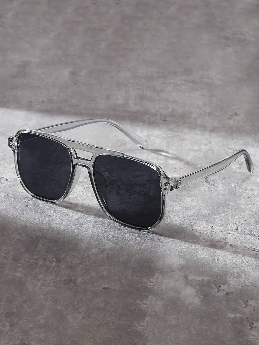 Lunettes de soleil homme à pont clé - Gris clair