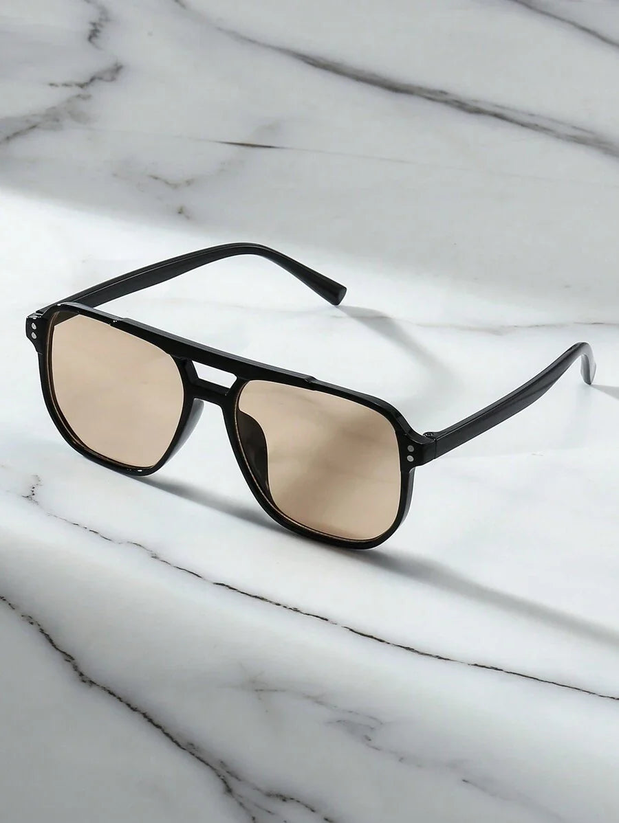 Lunettes de soleil homme à pont clé - Marron