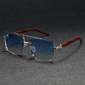 Lunettes de soleil homme géométriques - Bleu