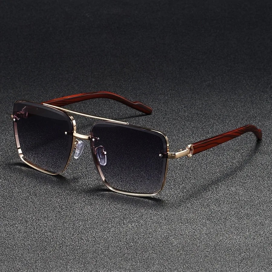 Lunettes de soleil homme géométriques - Gris