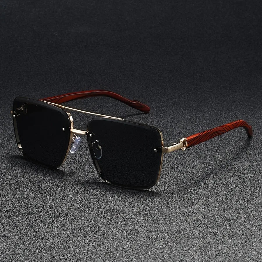 Lunettes de soleil homme géométriques - Noir