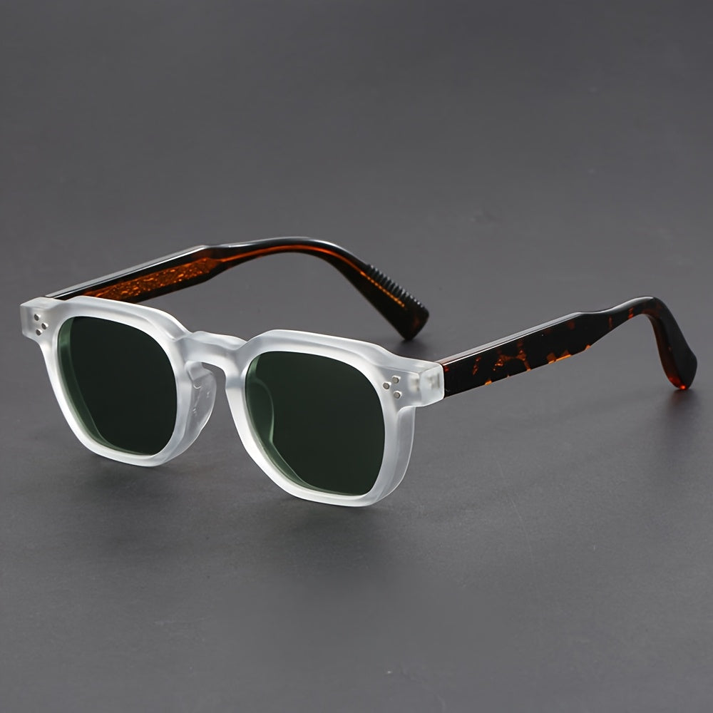 Lunettes de soleil homme rétro - Blanc