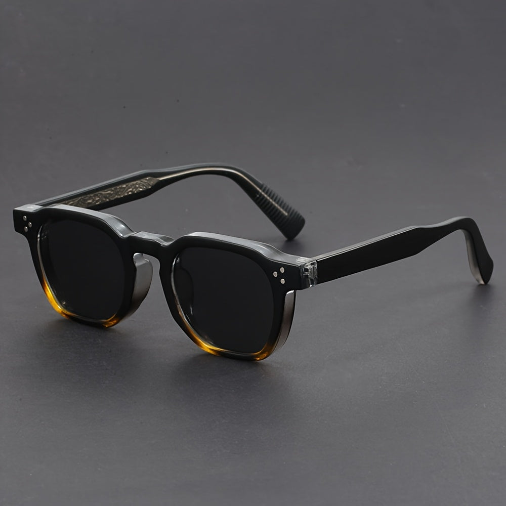 Lunettes de soleil homme rétro - Noir écaille
