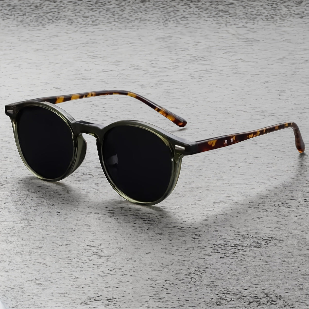 Lunettes de soleil homme rondes - Vert