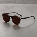 Lunettes de soleil homme rondes vintage - Marron