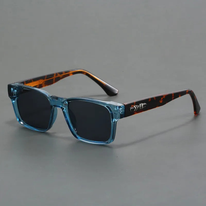 Lunettes homme monture carrée - Bleu