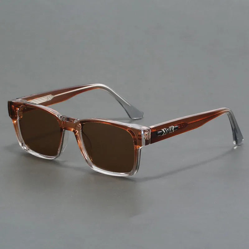 Lunettes homme monture carrée - Marron