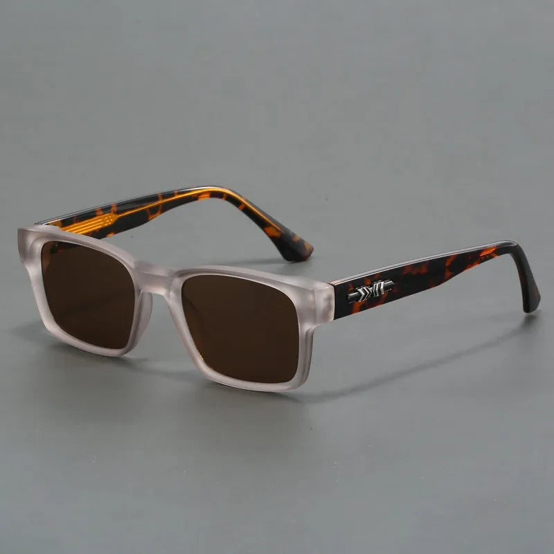 Lunettes homme monture carrée - Orange