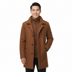 Manteau en Laine Double Couche Premium pour Homme – Pardessus Épais à Boutonnage Simple - image 4