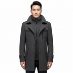 Manteau en Laine Double Couche Premium pour Homme – Pardessus Épais à Boutonnage Simple - image 6