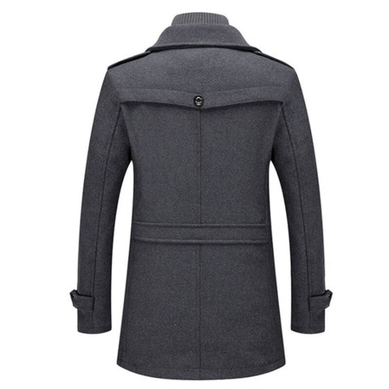 Manteau en Laine Double Couche Premium pour Homme – Pardessus Épais à Boutonnage Simple - image 12