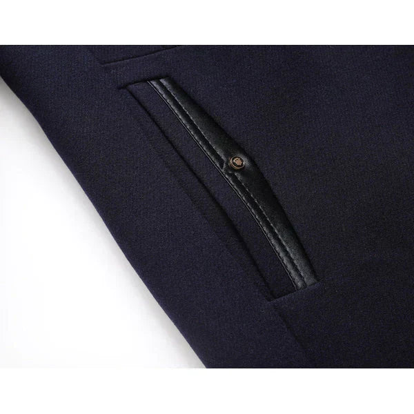 Manteau Homme en Mélange de Laine – Manteau d’Hiver Épais à Double Col - image 9