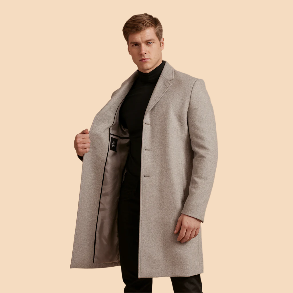 Manteau long d'hiver chaud et durable pour hommes - image 1