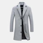 Manteau long d'hiver chaud et durable pour hommes - Gris