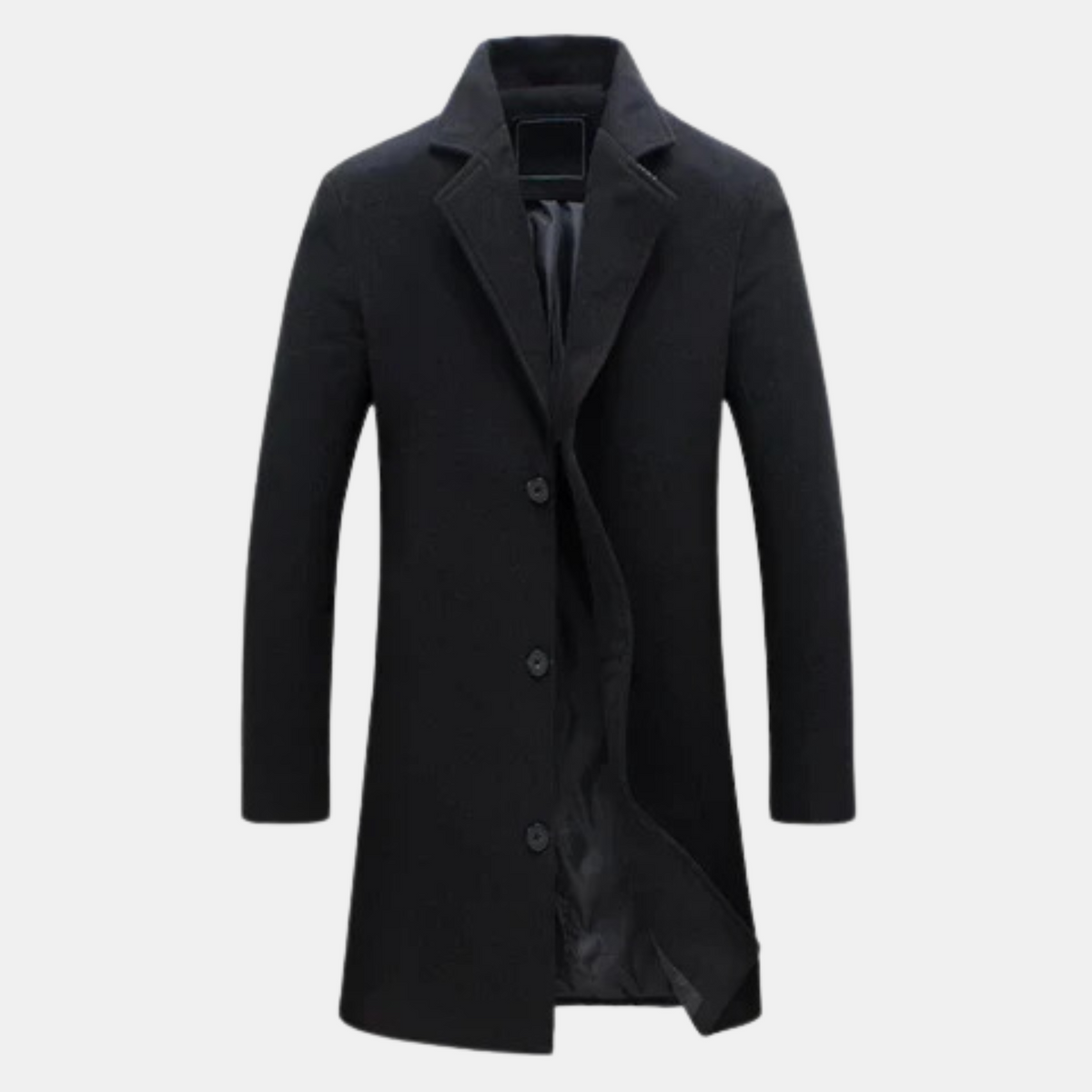 Manteau long d'hiver chaud et durable pour hommes - Noir