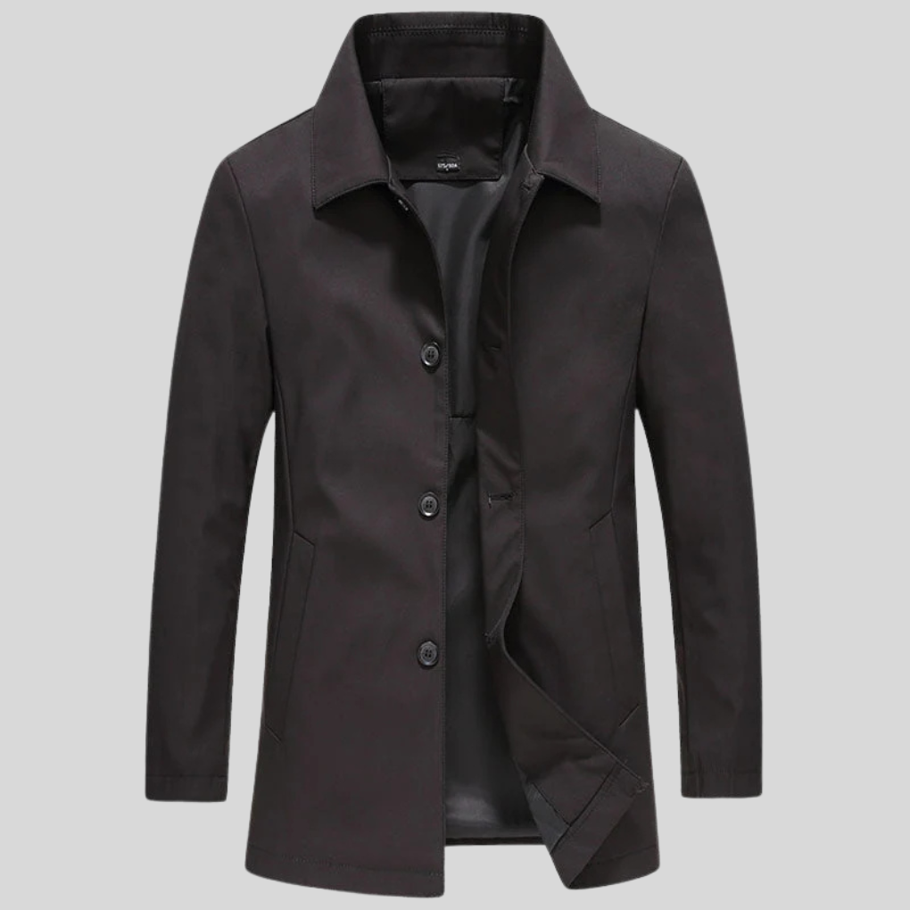 Manteau long pour homme - Noir
