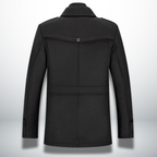 Manteau Peacoat en Laine Mélangée pour Homme – Veste à Double Col avec Fermeture Zippée Intégrale - image 7