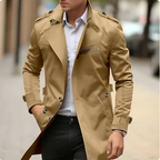 Manteau Trench Classique Léger Confortable Homme - Durable Élégant Intemporel Voyage Décontracté d'Été - image 1
