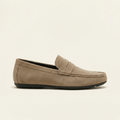 Mocassin à Barette en Cuir Suédé - Beige