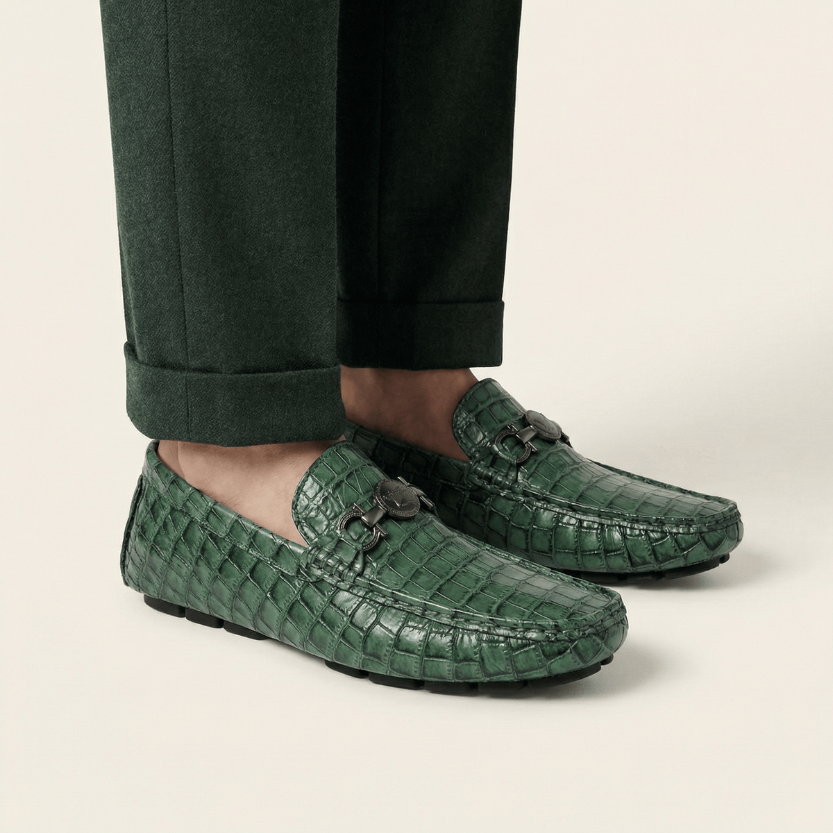 Mocassin à Mors Effet Crocodile - image 3