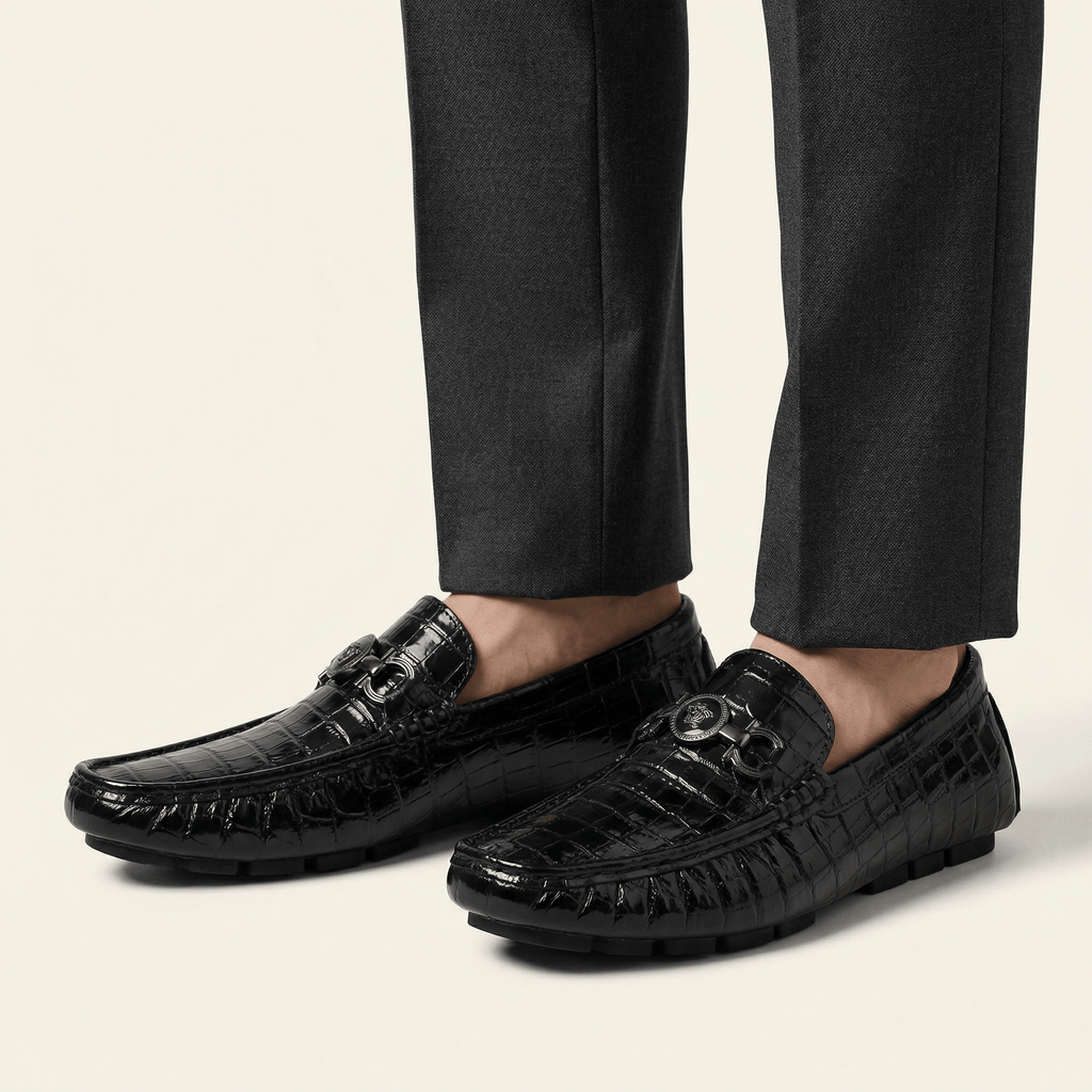 Mocassin à Mors Effet Crocodile - image 6