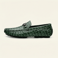 Mocassin à Mors Effet Crocodile - Vert
