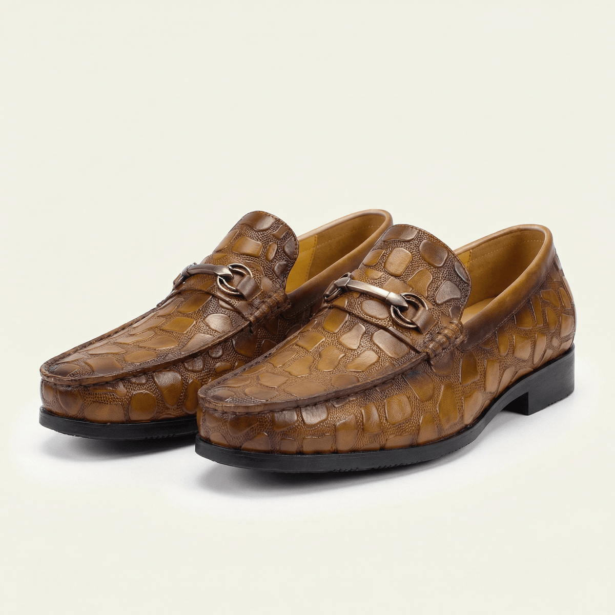 Mocassin à Mors en Cuir Embossé Crocodile - image 2