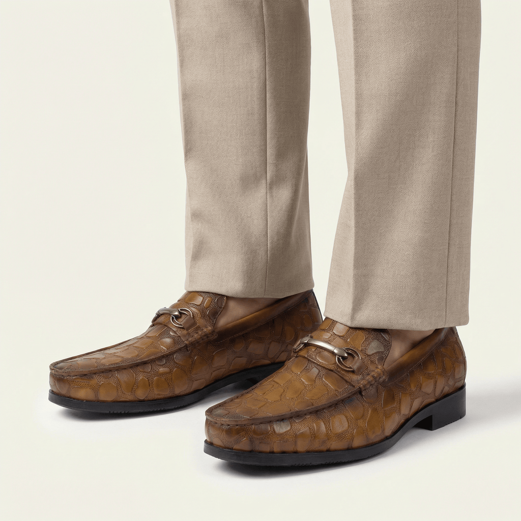 Mocassin à Mors en Cuir Embossé Crocodile - image 3