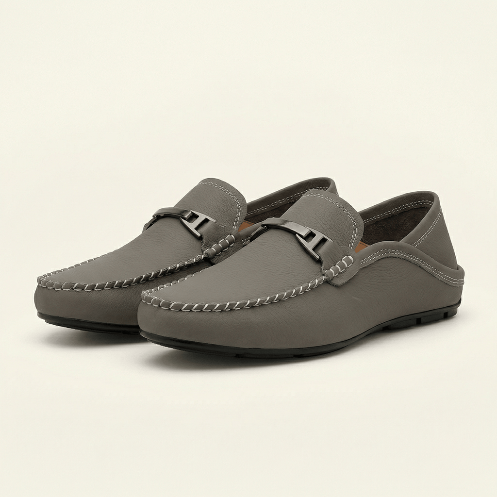 Mocassin à Ornement Métallique en Cuir Lisse - image 8