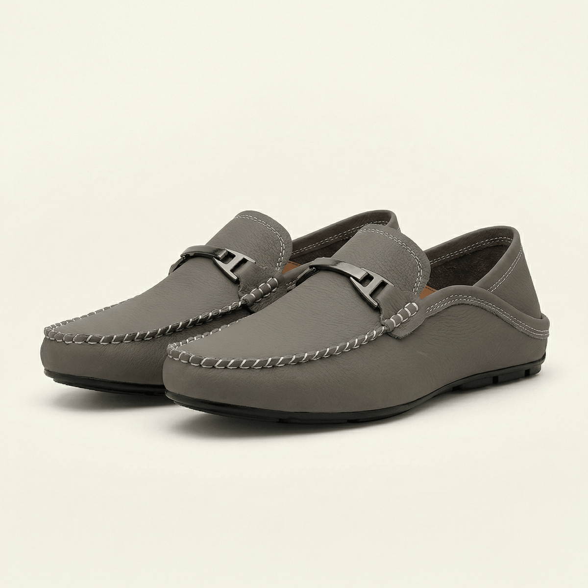 Mocassin à Ornement Métallique en Cuir Lisse - image 8