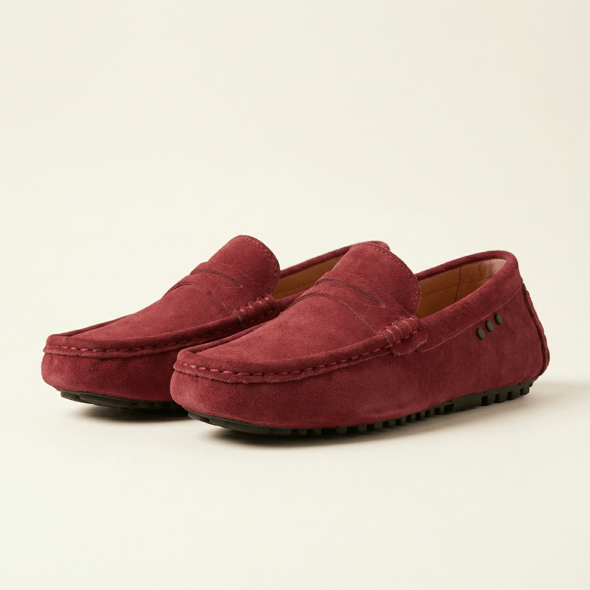 Mocassin à Picots avec Bande en Cuir Suédé - image 5