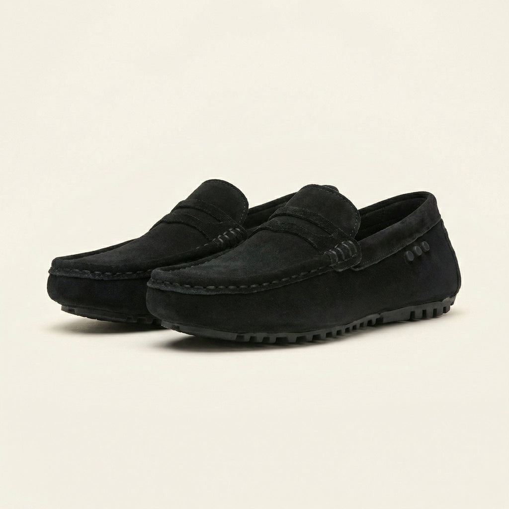 Mocassin à Picots avec Bande en Cuir Suédé - image 8