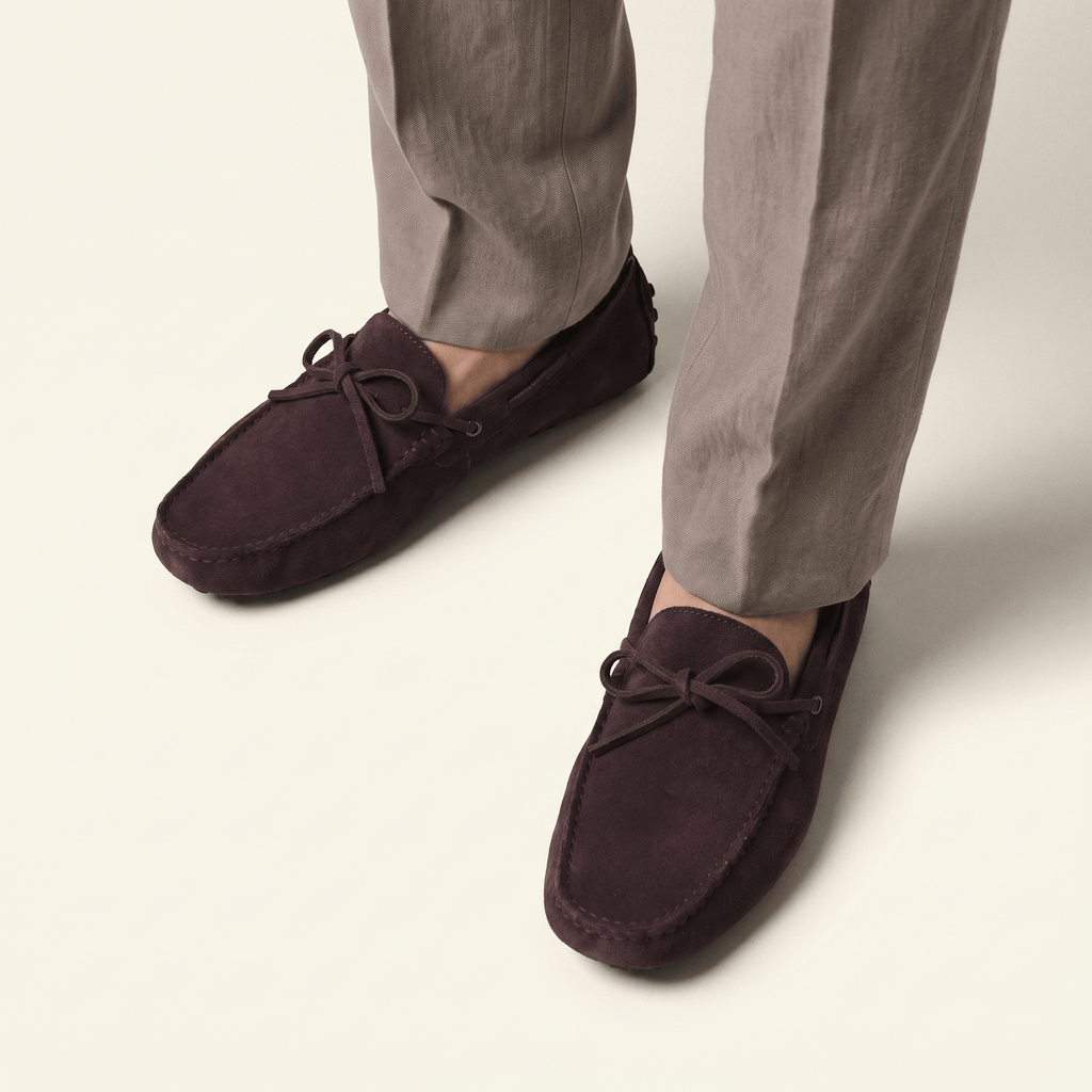 Mocassin à Picots en Daim avec Lacets Décoratifs - image 19