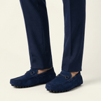 Mocassin à Picots en Daim avec Ornement Métallique - image 3