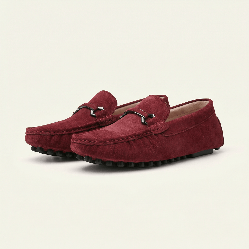 Mocassin à Picots en Daim avec Ornement Métallique - image 5