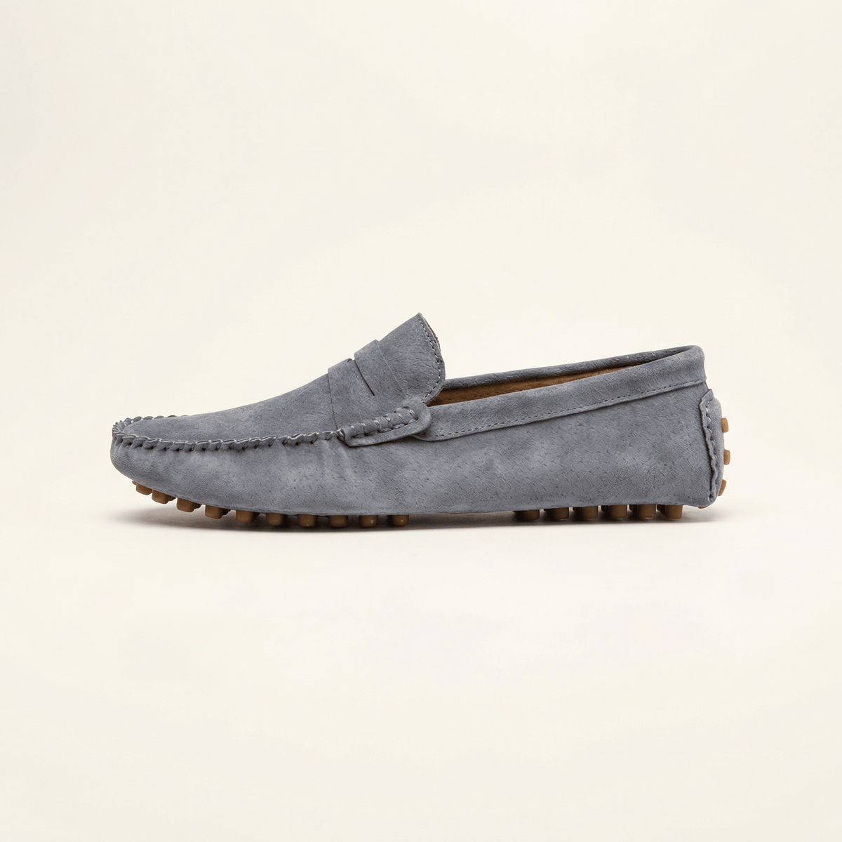Mocassin à Picots en Daim - Gris