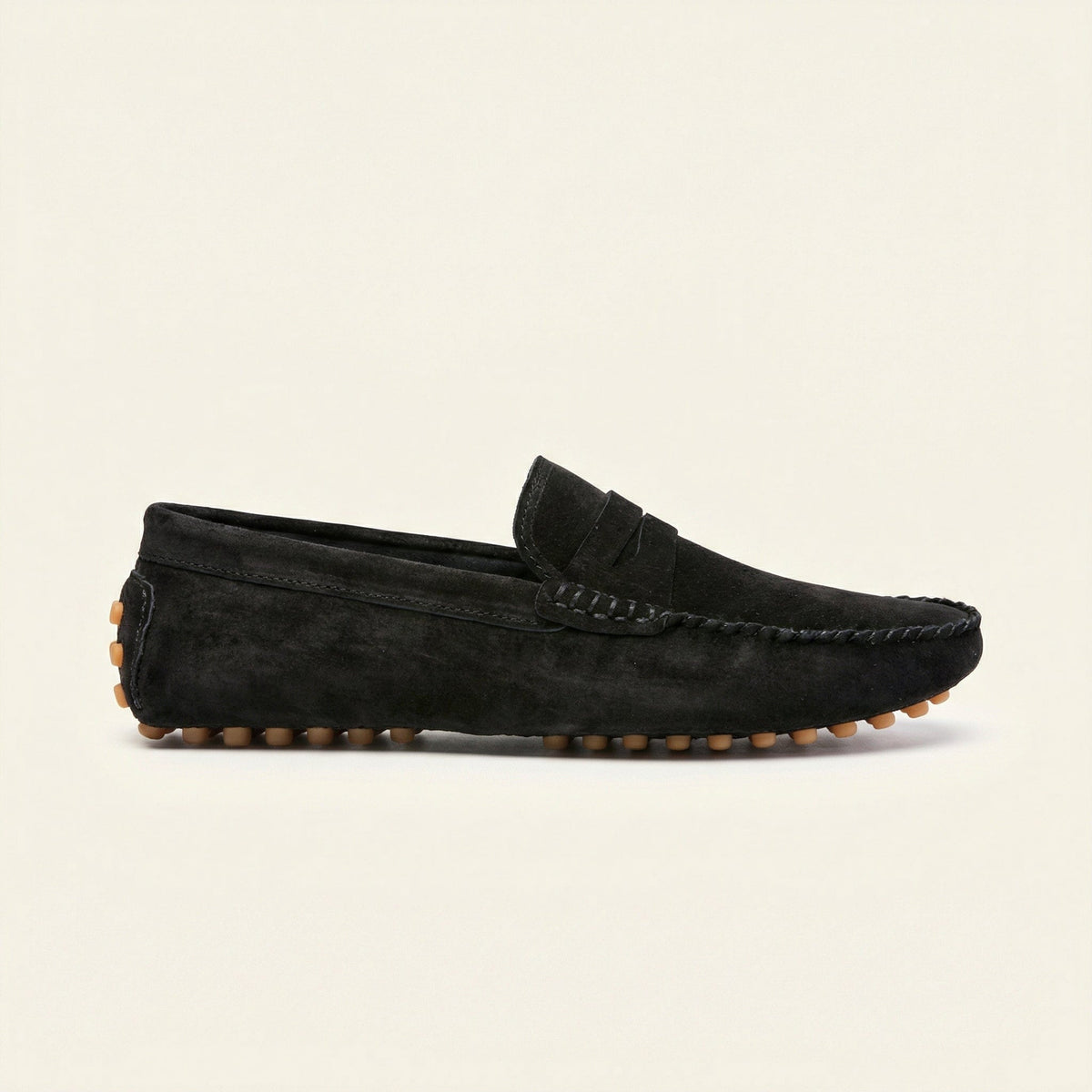 Mocassin à Picots en Daim - Noir