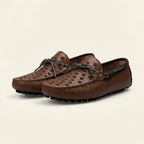 Mocassin à Picots Tressé en Cuir avec Lacets Décoratifs - image 8