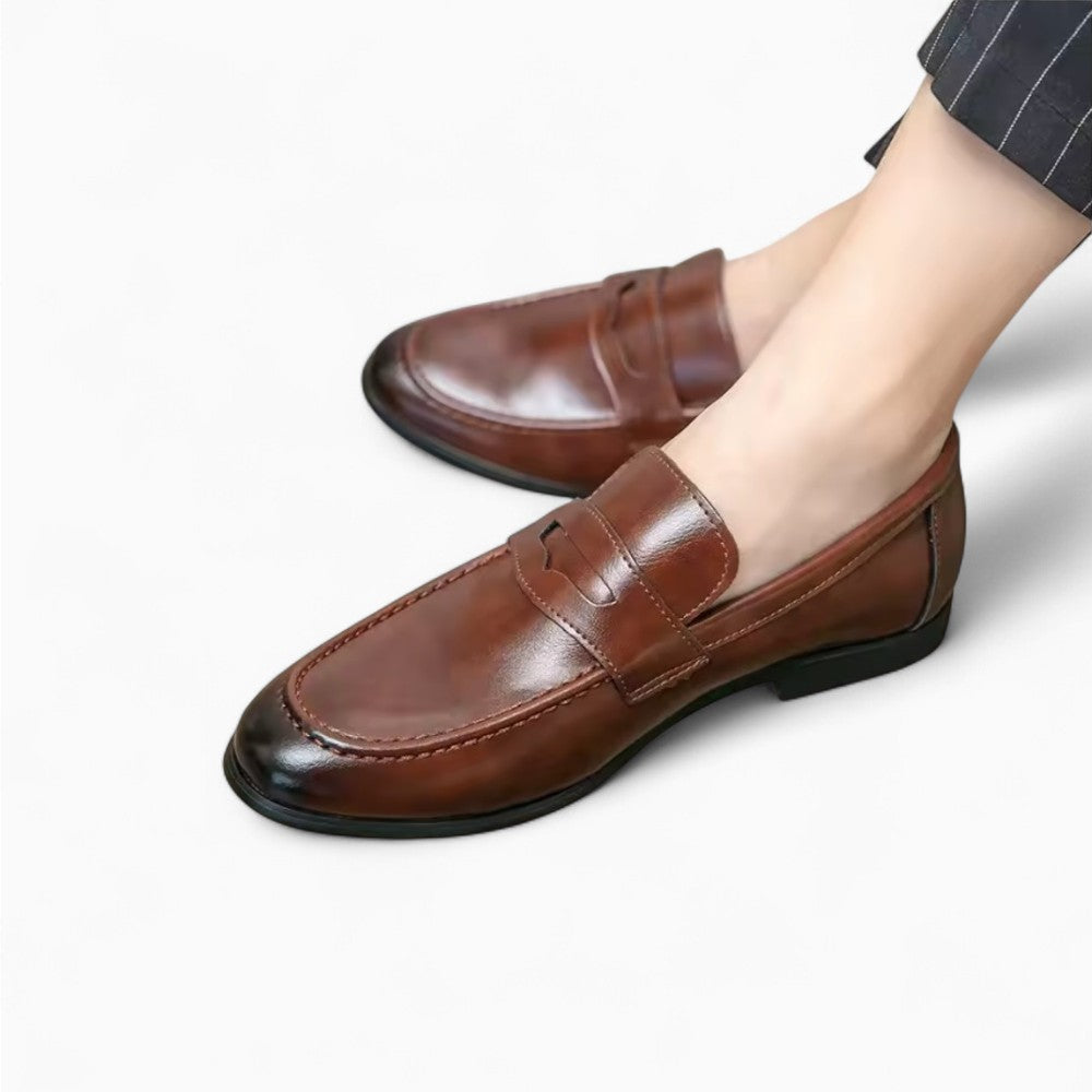Mocassin Cuir Homme Semelle Gomme - image 3