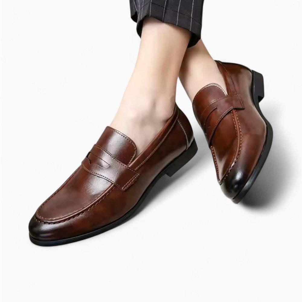 Mocassin Cuir Homme Semelle Gomme - image 4