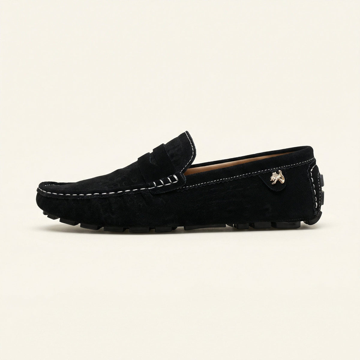 Mocassin Driver Souple avec Ornement Latéral - Noir