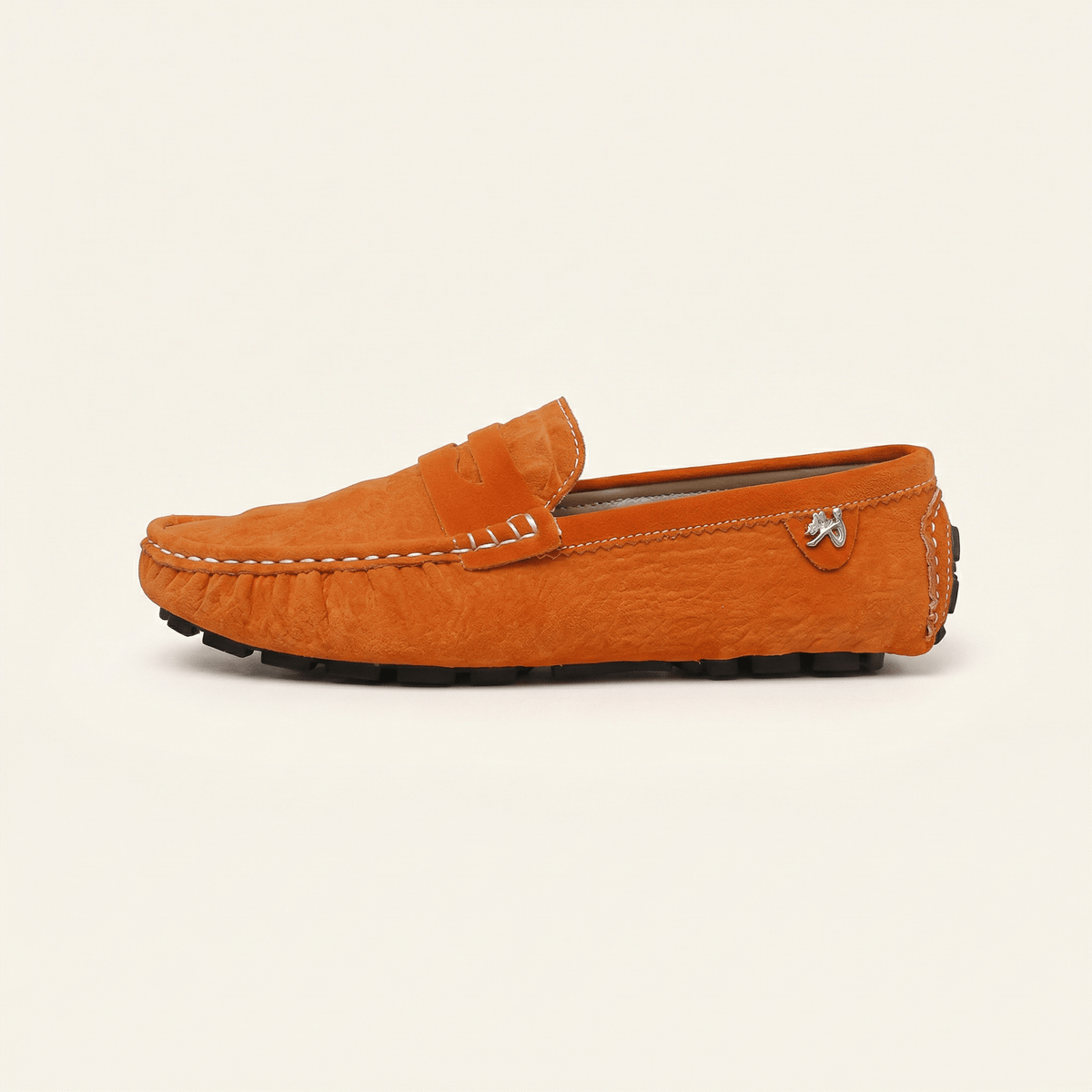 Mocassin Driver Souple avec Ornement Latéral - Orange