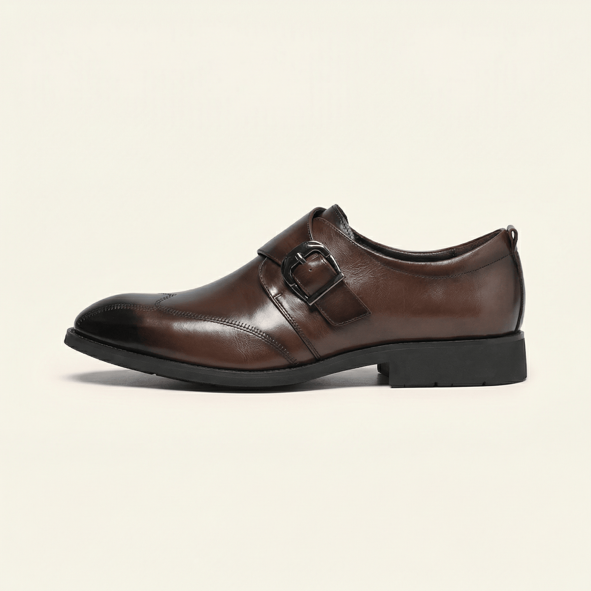 Mocassin Élégant à Boucle de Fermeture - Marron